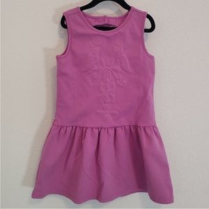 Size 12 Janie and Jack Dress Girl Embroidered Cockatiel Bird Ponte Dress.